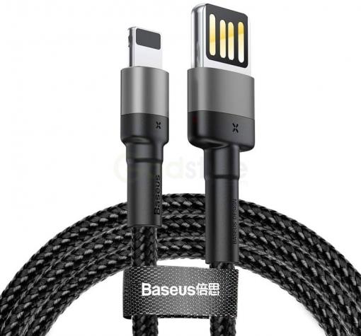 Оригинален USB кабел BASEUS Cafule Lightning Cable Special Edition за зареждане и пренос на данни - черен