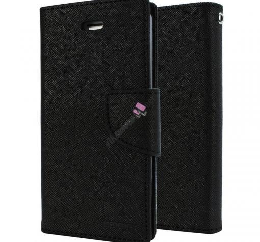 Кожен калъф Flip тефтер Mercury GOOSPERY Fancy Diary със стойка за Samsung J3 2016 J320 - черен
