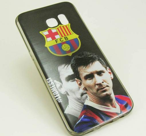 Ултра тънък силиконов калъф / гръб / TPU Ultra Thin за Samsung S7 Edge G935 - Lionel Messi / черен