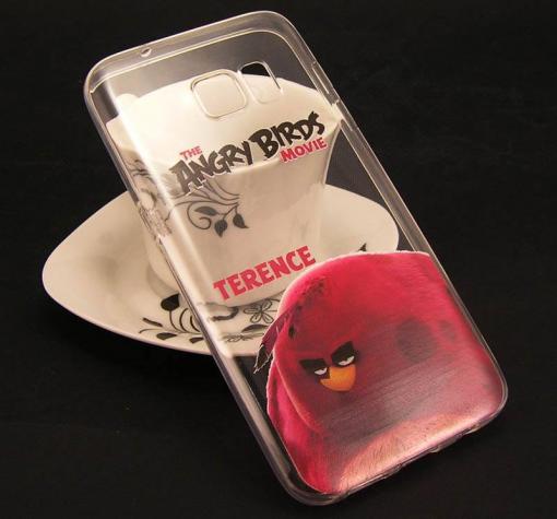 Ултра тънък силиконов калъф / гръб / TPU Ultra Thin за Samsung S6 Edge G925 - прозрачен / Angry Birds / Terence