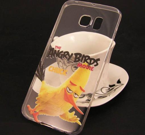 Ултра тънък силиконов калъф / гръб / TPU Ultra Thin за Samsung S7 Edge G935 - прозрачен / Angry Birds / Chuck