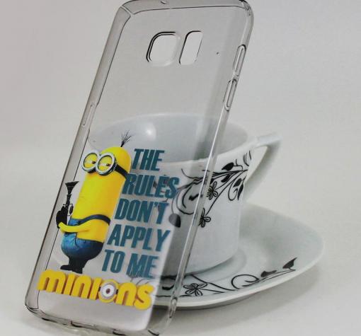 Твърд гръб за Samsung S7 Edge G935 - сив / Minion