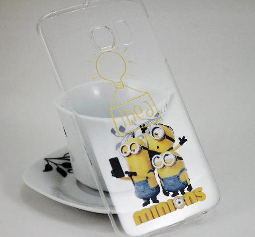 Твърд гръб за Samsung S6 Edge G925 - прозрачен / Minions / Idea