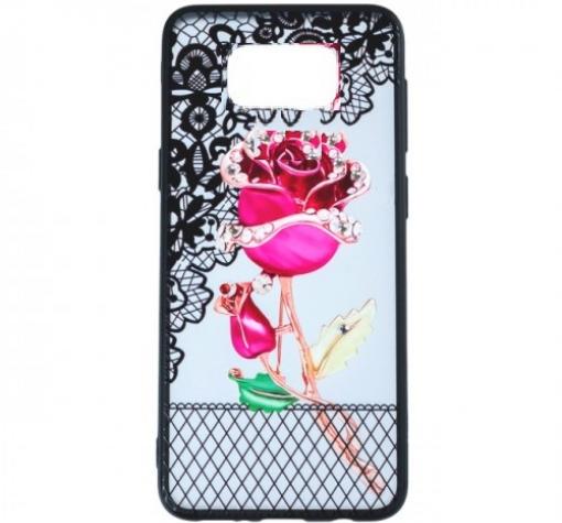 Силиконов калъф / гръб / TPU за Samsung S8 G950 - цикламена роза