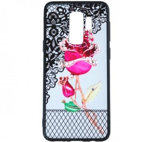 Силиконов калъф / гръб / TPU за Samsung S9 Plus G965 - цикламена роза