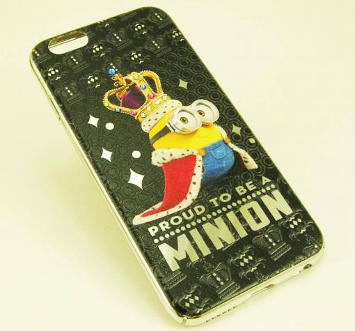 Оригинален твърд гръб с камъни за Apple iPhone 6 / iPhone 6S - Proud To Be A Minion