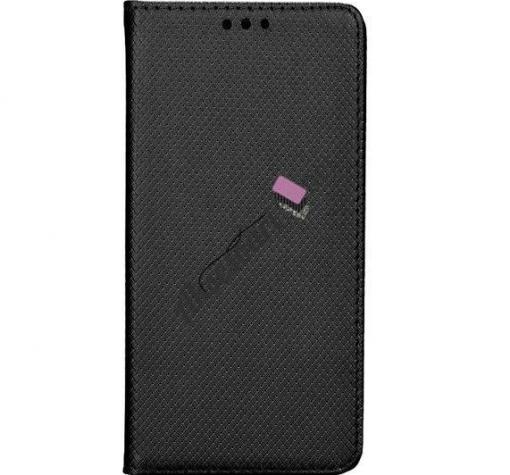 Кожен калъф Flip тефтер Flexi със стойка за Huawei Nova - черен / ромбове