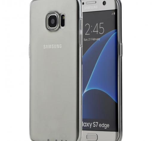 Луксозен силиконов калъф ROCK Slim Jacket Ultra Thin Case за Samsung S7 G930 - прозрачен / сив