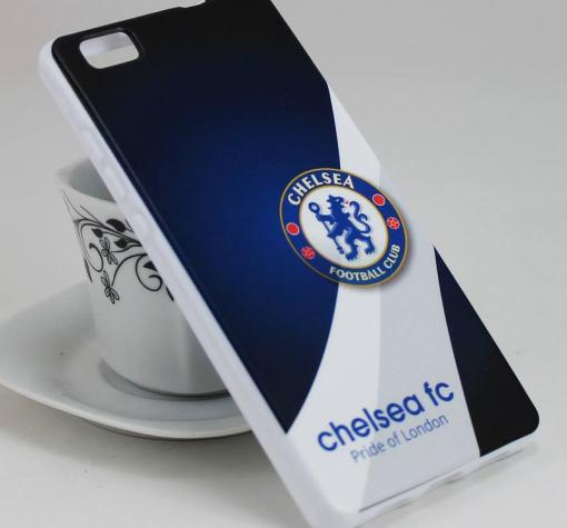 Силиконов калъф / гръб / TPU за Huawei Ascend P8 Lite - син / FC CHELSEA