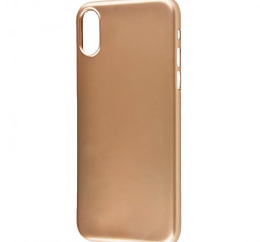 Луксозен силиконов калъф / гръб / TPU TOTU Design Crystal Clear Series за Apple iPhone X - златист