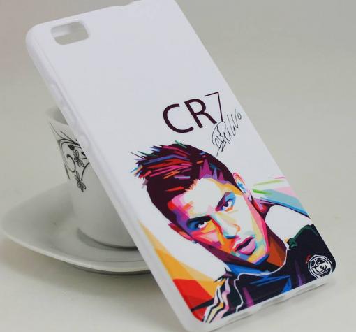 Силиконов калъф / гръб / TPU за Huawei Ascend P8 Lite - бял / Ronaldo