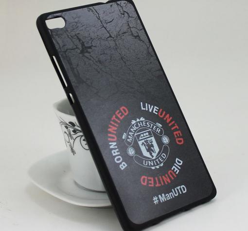 Силиконов калъф / гръб / TPU за Huawei Ascend P8 Lite - черен / Manchester United