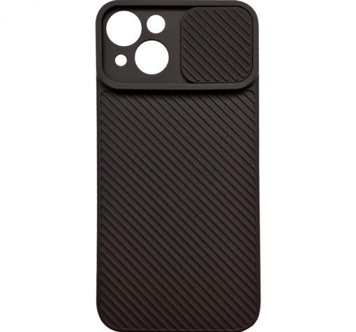 Удароустойчив силиконов калъф / кейс / TPU Slide Camera Lens за Apple iPhone 13 Mini 5.4" - черен