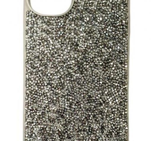 Луксозен твърд гръб Swarovski Case за Apple iPhone 13 Pro 6.1'' - сребрист / камъни