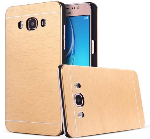 Луксозен твърд гръб MOTOMO за Samsung J7 2016 J710 - златист