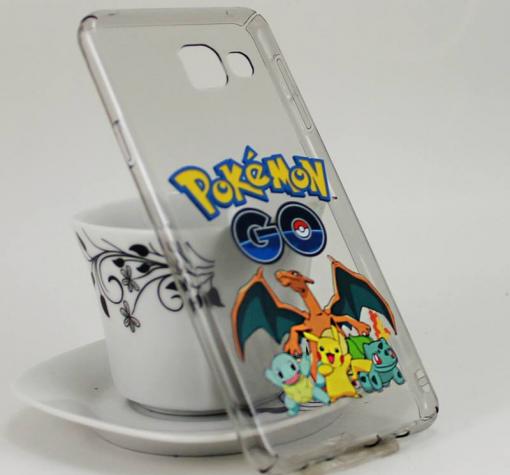 Твърд гръб за Samsung A3 2016 A310 - сив прозрачен / Pokemon Team