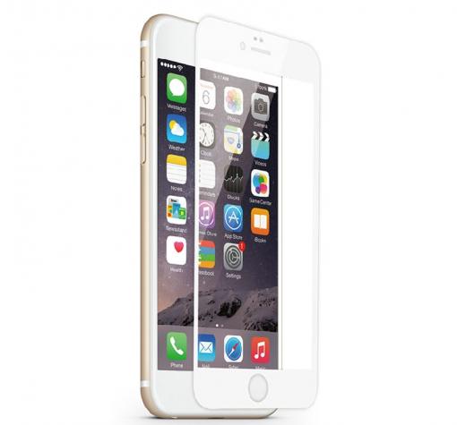 Оригинален извит протектор PET Fullface за дисплей на Apple iPhone 6 / iPhone 6S - бял