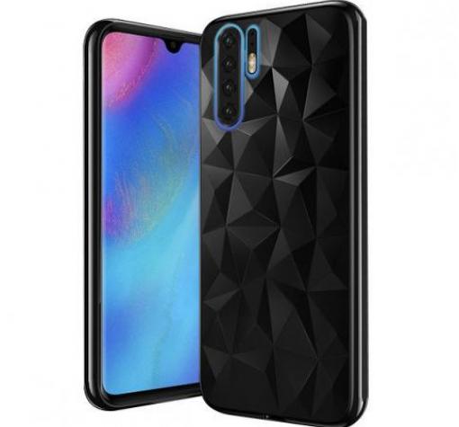 Луксозен силиконов калъф / гръб / TPU за Samsung Note 10 Plus N975 - призма / черен