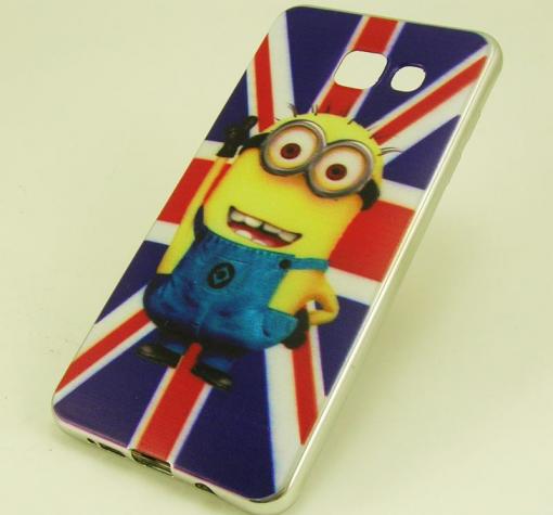 Луксозен ултра тънък силиконов калъф / гръб / TPU Ultra Thin за Samsung A5 2016 A510 - British Flag / Minion