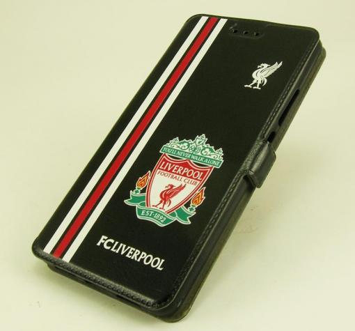 Кожен калъф Flip тефтер Flexi със стойка за Samsung A3 2016 A310 - FC Liverpool / Adidas