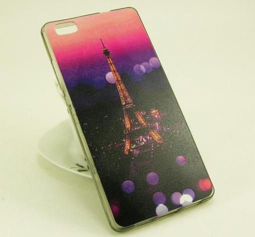 Ултра тънък силиконов калъф / гръб / TPU Ultra Thin за Huawei Ascend P8 Lite / Huawei P8 Lite - Айфелова кула / вечерни светлини