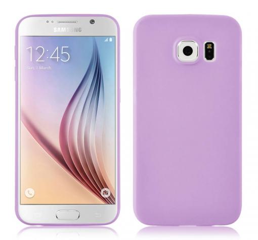 Ултра тънък силиконов калъф / гръб / TPU Ultra Thin Candy Case за Samsung S6 G920 - лилав / мат