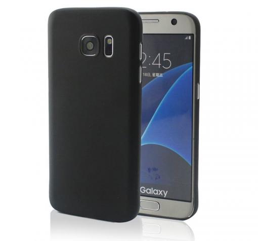 Ултра тънък силиконов калъф / гръб / TPU Ultra Thin Candy Case за Samsung S7 G930 - черен / мат