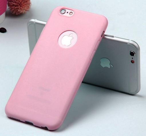 Ултра тънък силиконов калъф / гръб / TPU Ultra Thin Candy Case за Apple iPhone 6 / iPhone 6S - розов / мат