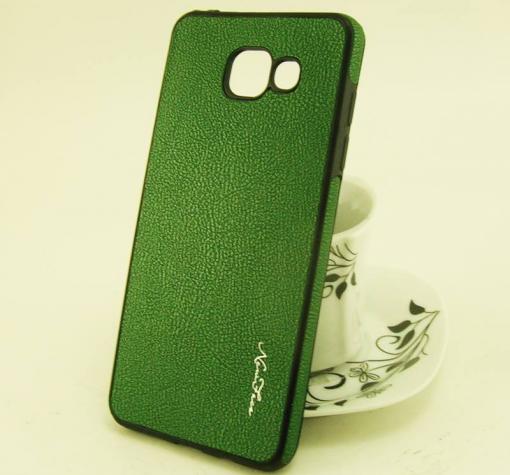 Луксозен силиконов калъф / гръб / TPU New Face за Samsung A5 2016 A510 - зелен / имитиращ кожа