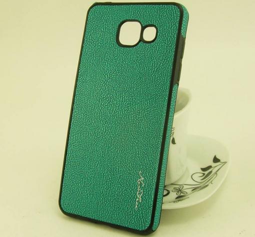 Луксозен силиконов калъф / гръб / TPU New Face за Samsung A5 2016 A510 - светло зелен / имитиращ кожа