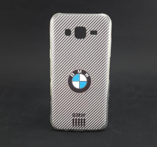 Ултра тънък силиконов калъф / гръб / TPU Ultra Thin за Samsung J5 J500 - сив карбон / BMW