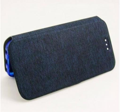 Кожен калъф Flip тефтер Flexi със стойка за Nokia 3 - тъмно син