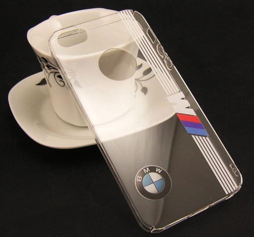 Твърд гръб за Apple iPhone 6 / iPhone 6S - прозрачен / BMW / бели кантове