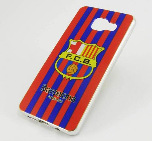 Луксозен ултра тънък силиконов калъф / гръб / TPU Ultra Thin за Samsung A3 2016 A310 - FC Barcelona / червено и синьо райе