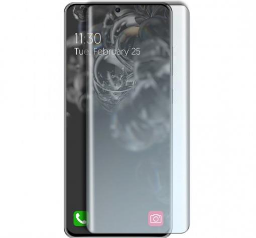 UV Full Cover Tempered Glass Full Glue Screen Protector Samsung S20 Ultra / Извит UV стъклен скрийн протектор с лепило от вътрешната страна за Samsung S20 Ultra