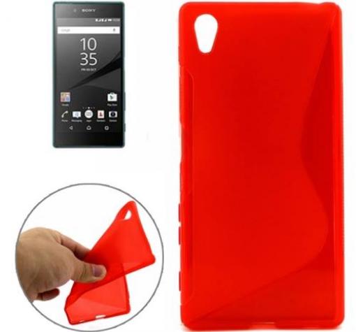 Силиконов калъф / гръб / TPU S-Line за Sony Xperia Z5 - червен