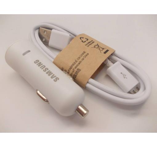 Оригинално зарядно за кола 2A 12-24V за Samsung + Micro USB кабел Samsung Note 2 N7100, Samsung G900 S5, Samsung S3 i9300, Samsung Note 3 N9005, Samsung S4 i9505, Samsung S4 mini i9195, Samsung Core i8262