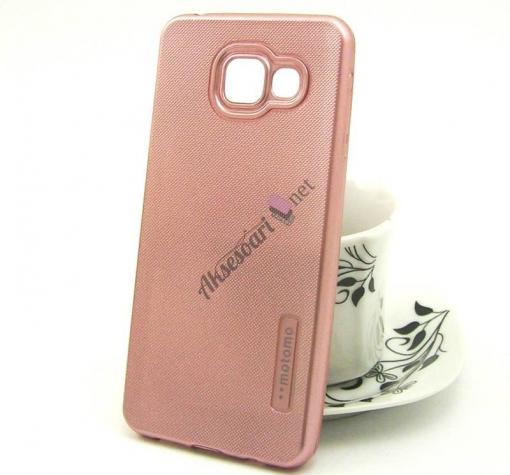 Силиконов калъф / гръб / TPU MOTOMO за Samsung A3 2017 A320 - Rose Gold / релефен