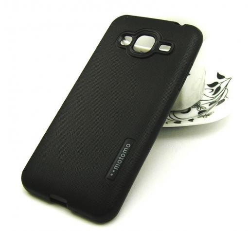 Силиконов калъф / гръб / TPU MOTOMO за Samsung J5 J500 - черен / релефен