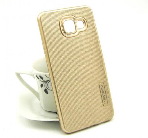 Силиконов калъф / гръб / TPU MOTOMO за Samsung A5 2017 A520 - Gold / релефен