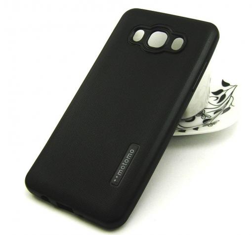 Силиконов калъф / гръб / TPU MOTOMO за Samsung J7 2016 J710 - черен / релефен