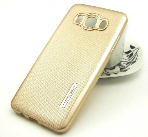 Силиконов калъф / гръб / TPU MOTOMO за Samsung J5 2016 J510 - златист / релефен