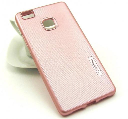 Силиконов калъф / гръб / TPU MOTOMO за Huawei P9 Lite - Rose Gold / релефен