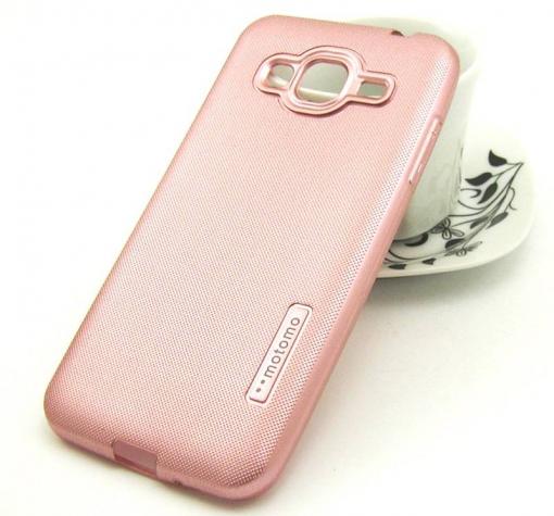 Силиконов калъф / гръб / TPU MOTOMO за Samsung J5 J500 - Rose Gold / релефен