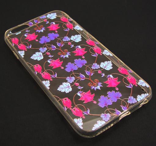 Ултра тънък силиконов калъф / гръб / TPU Ultra Thin за Apple iPhone 6 4,7" - прозрачен / цветя