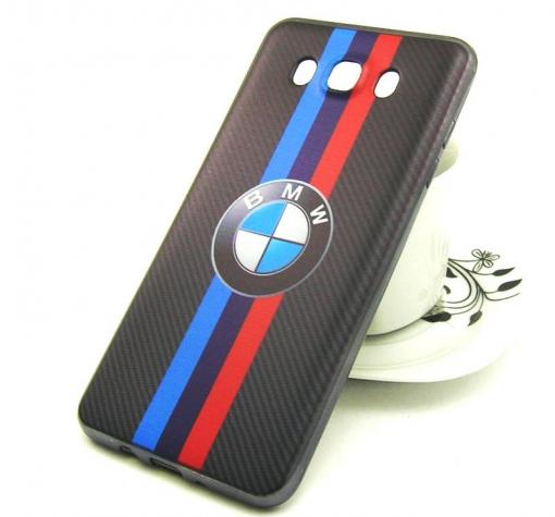 Силиконов калъф / гръб / TPU за Samsung J7 2016 J710 - BMW / черен / цветни кантове