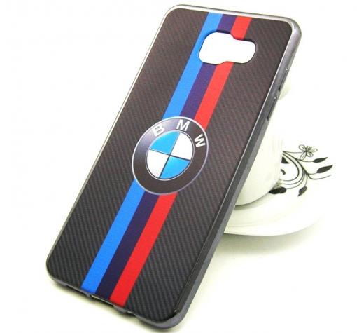 Силиконов калъф / гръб / TPU за Samsung A3 2016 A310 - BMW / черен / цветни кантове