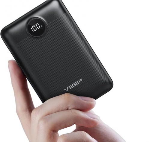 Универсална външна батерия Power Bank VEGER 20 000 mAh PD QC3.0 3A 22.5W Fast Charging S20 (W2053)