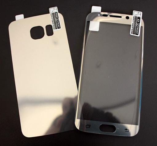 Удароустойчив извит скрийн протектор 360° / 3D Full Cover / за Samsung S6 Edge G925 - лице и гръб / сребрист