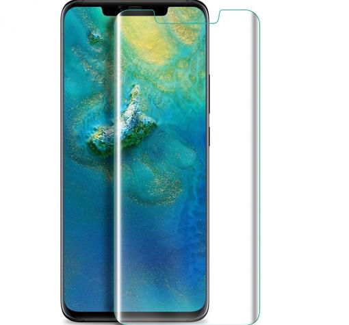 UV Full Cover Tempered Glass Screen Protector Huawei Mate 20 Pro / Извит UV стъклен скрийн протектор за Huawei Mate 20 Pro